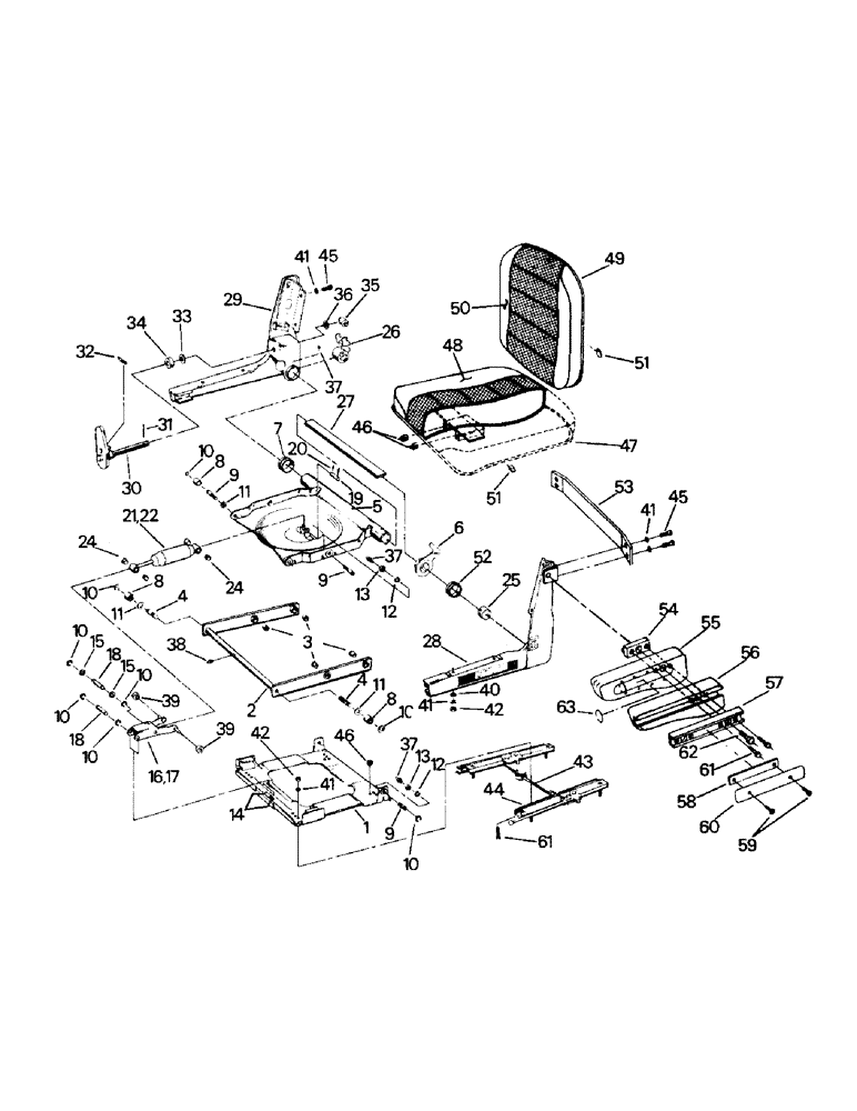 Схема запчастей Case IH ST325 - (01-17) - SEAT ASSEMBLY (10) - CAB
