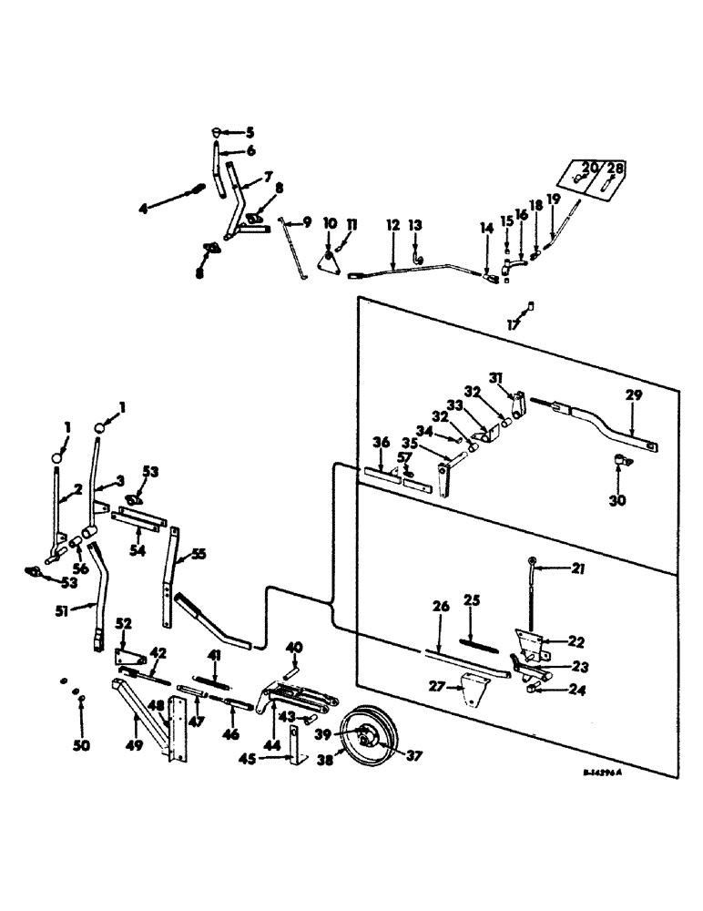 Схема запчастей Case IH 403 - (112) - SEPARATOR DRIVE CLUTCH AND THROTTLE CONTROLS, S/N 806 AND ABOVE (72) - SEPARATION