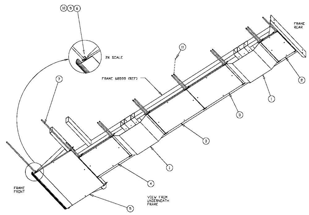 Схема запчастей Case IH SPX2130 - (11-002) - BELLYPAN ASSEMBLY Options