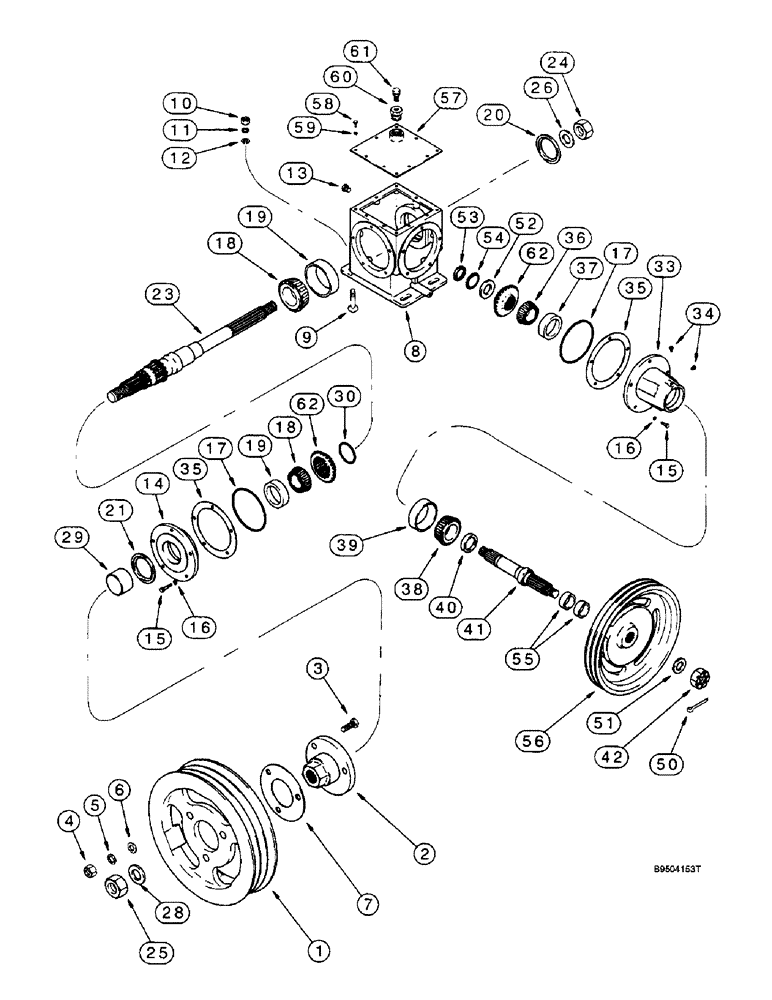 Схема запчастей Case IH 2144 - (9F-10) - STRAW CHOPPER, GEAR HOUSING (19) - STRAW SPREADER & CHOPPER