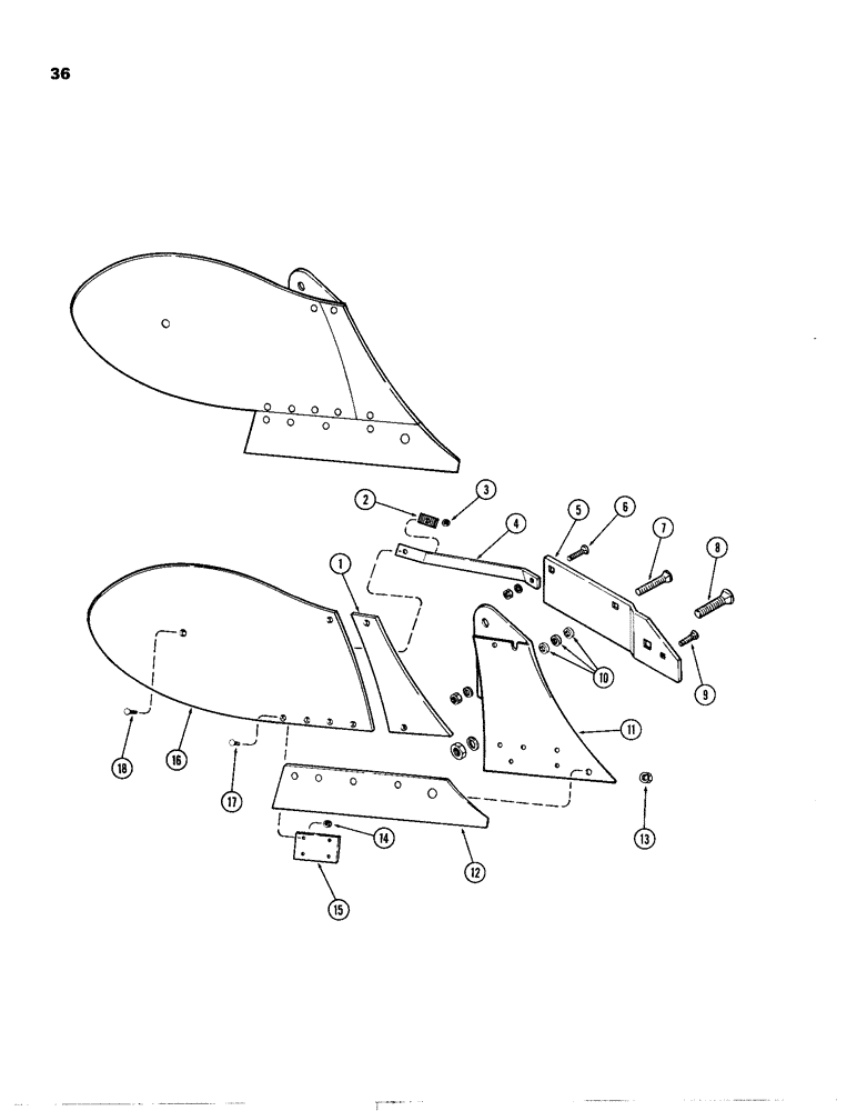 Схема запчастей Case IH 8300-SERIES - (36) - BOTTOM, 18 INCH G.P. 
