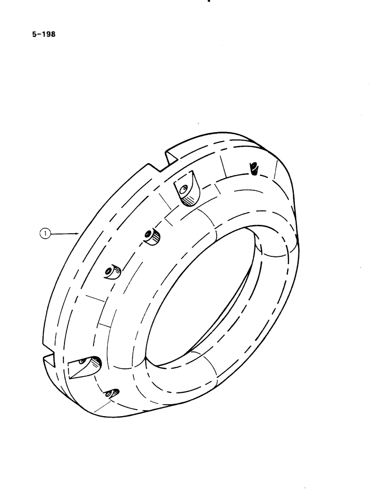 Схема запчастей Case IH 485 - (5-198) - FRONT WHEEL WEIGHTS, TRACTORS WITH 16, 18 AND 20 INCH WHEELS (05) - STEERING