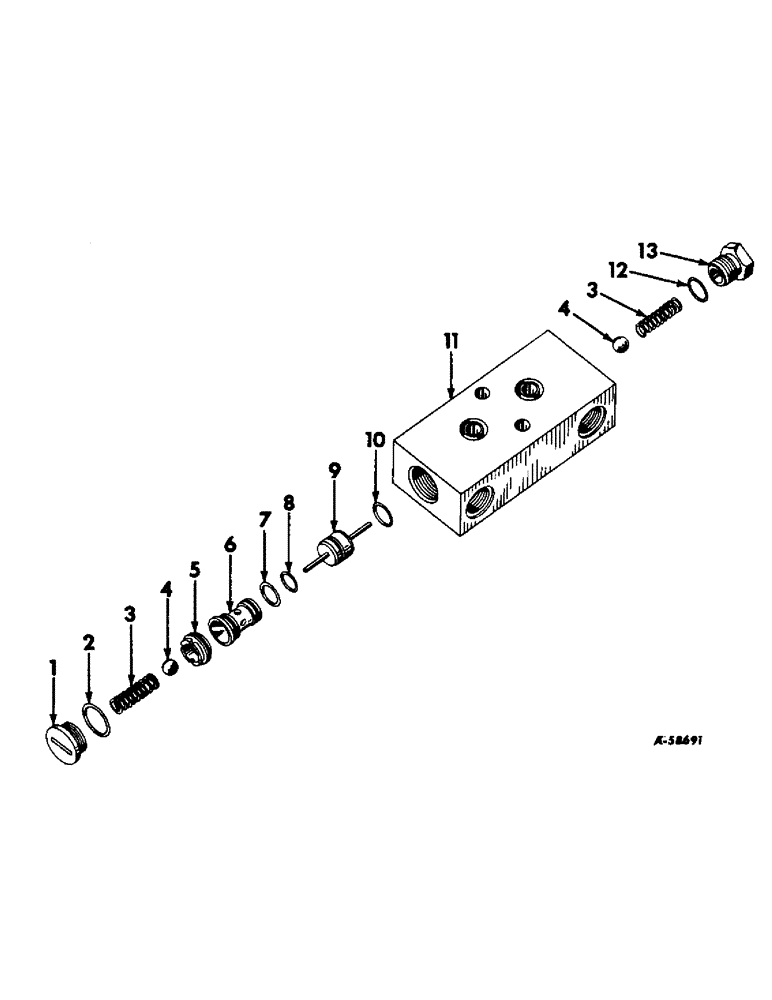 Схема запчастей Case IH 404 - (115) - HYDRAULIC SYSTEM, CHECK VALVE, DOUBLE ACTING, FOR TRACTORS EQUIPPED W/REMOTE CONTROL (07) - HYDRAULIC SYSTEM