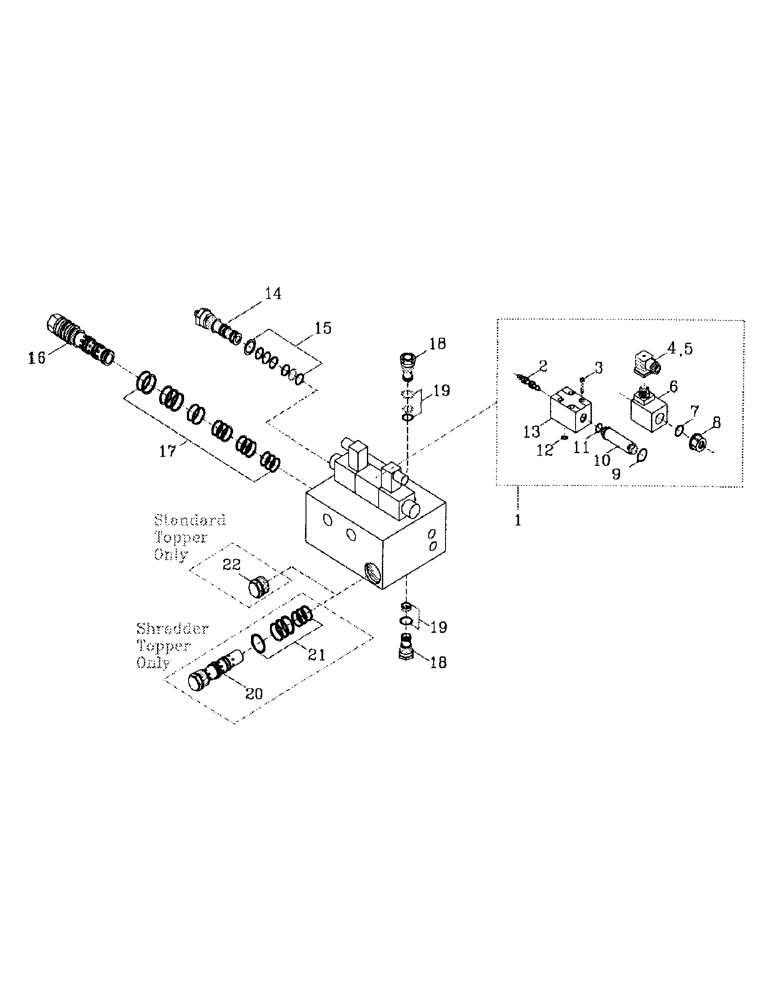 Схема запчастей Case IH 7700 - (B05-13) - HYDRAULIC SOLENOID RELIEF VALVE Hydraulic Components & Circuits