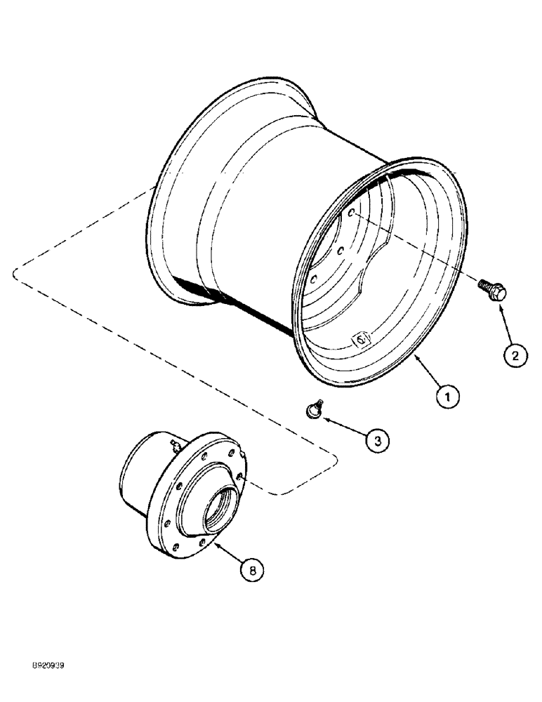 Схема запчастей Case IH 2022 - (5-40) - REAR STEERING WHEEL (04) - STEERING