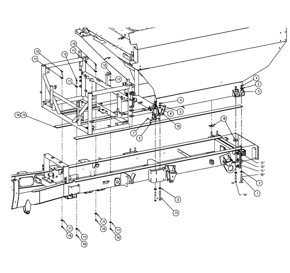 Схема запчастей Case IH FLX810 - (05-007) - MOUNT GROUP Extensions & Mount Group