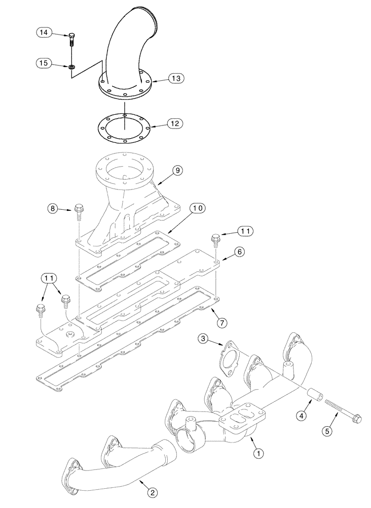 Схема запчастей Case IH STX325 - (02-12) - MANIFOLDS (02) - ENGINE