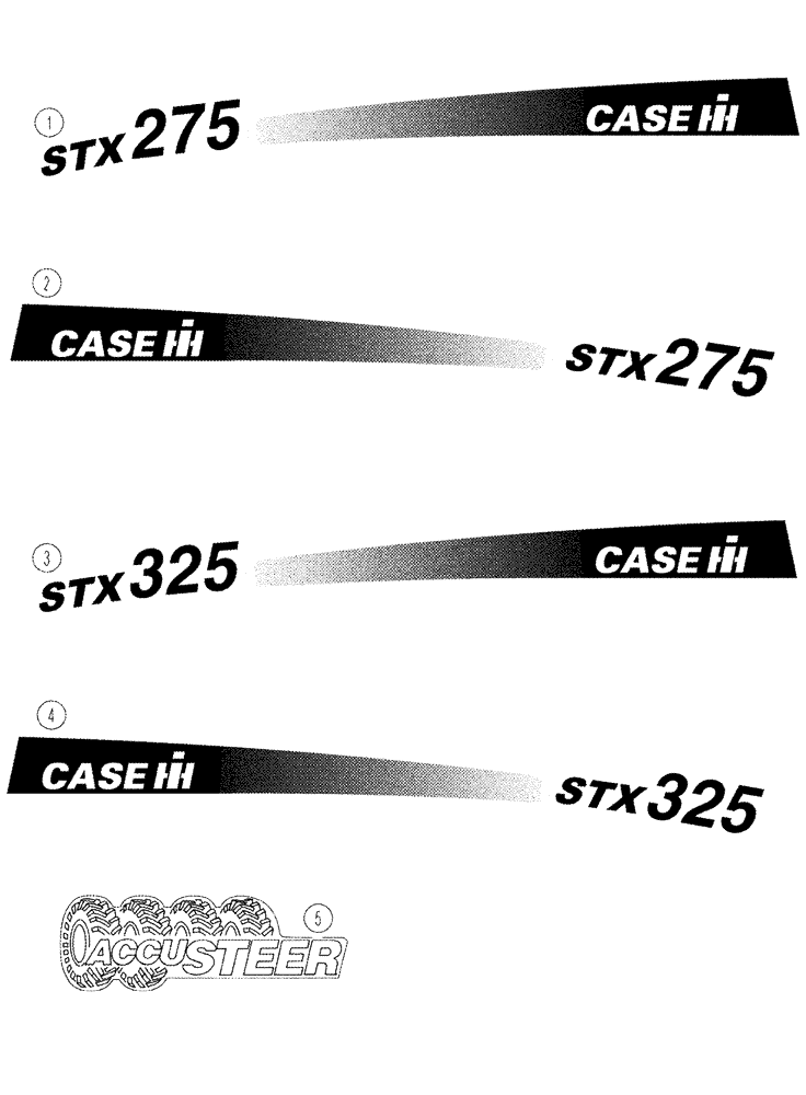 Схема запчастей Case IH STX325 - (09-51) - DECALS (09) - CHASSIS