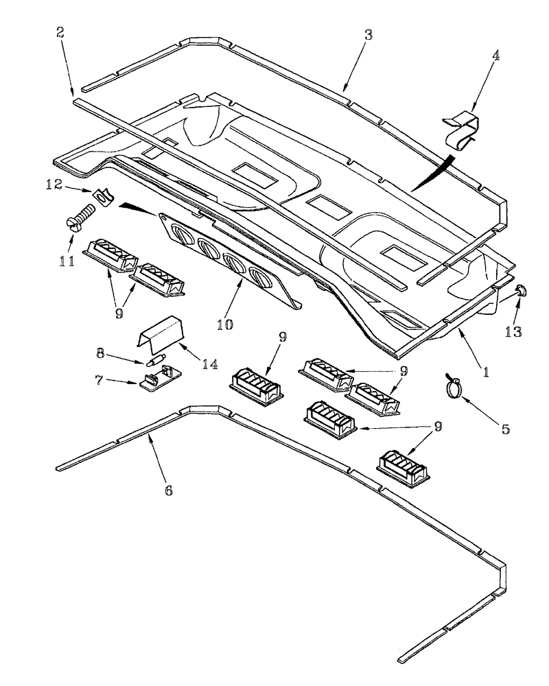 Схема запчастей Case IH AUSTOFT - (A03[20]) - ROOF PANEL Mainframe & Functioning Components