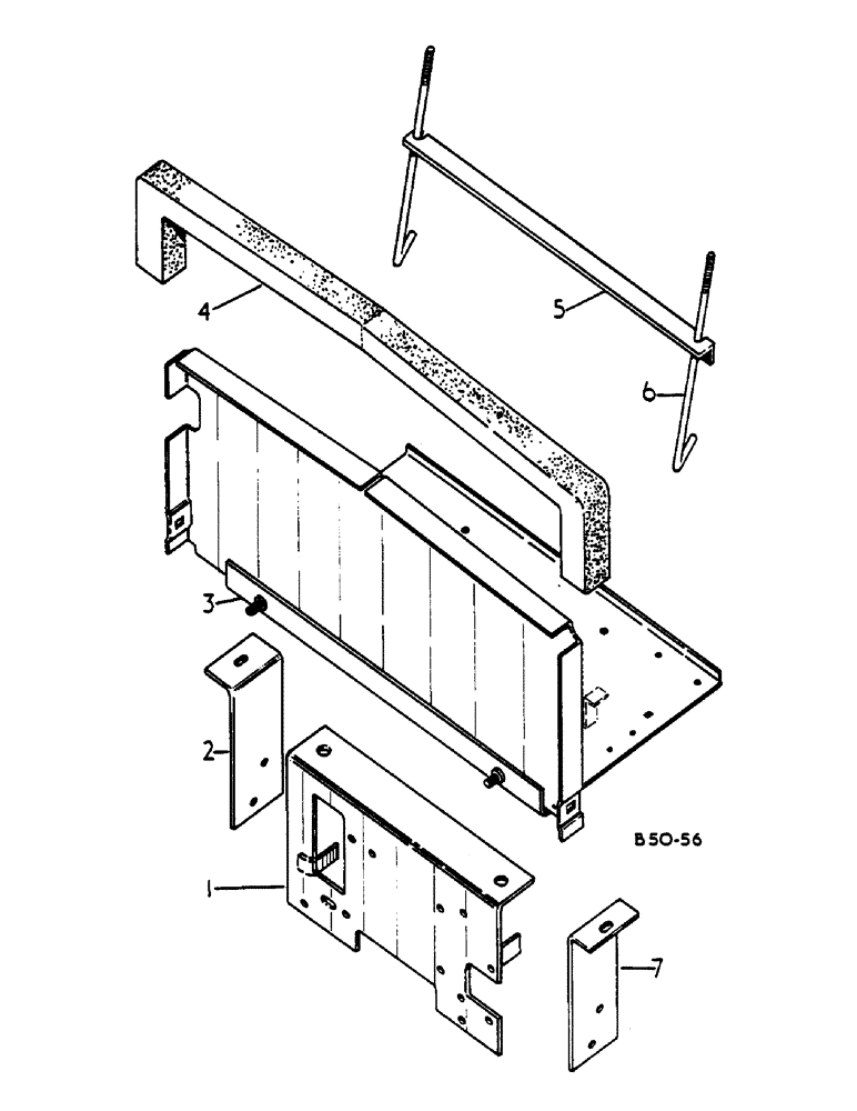 Схема запчастей Case IH 485 - (00I12) - BATTERY TRAY, MACHINES FITTED W/CAB (06) - ELECTRICAL