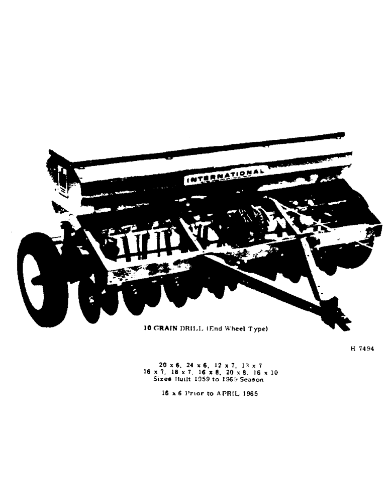 Схема запчастей Case IH 10 - (A-01) - TEN GRAIN DRILL, END WHEEL TYPE 