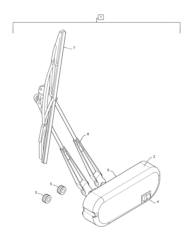 Схема запчастей Case IH 465 - (04-14) - WIPER, WINDSHIELD (04) - ELECTRICAL SYSTEMS