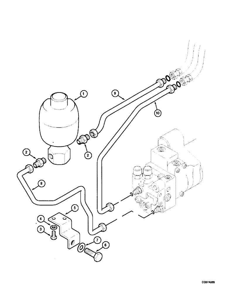 Схема запчастей Case IH 5150 - (5-16) - ACCUMULATOR, (40 KM/H), WITHOUT TRAILER BRAKE (05) - STEERING