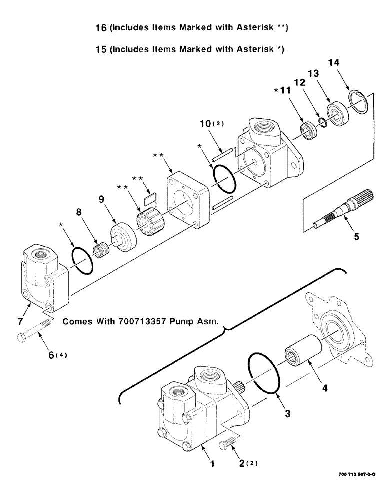 Схема запчастей Case IH 8850 - (08-14) - HYDRAULIC VANE PUMP ASSEMBLY, 700713507 HYDROSTATIC VANE PUMP ASSEMBLY COMPLETE (08) - HYDRAULICS