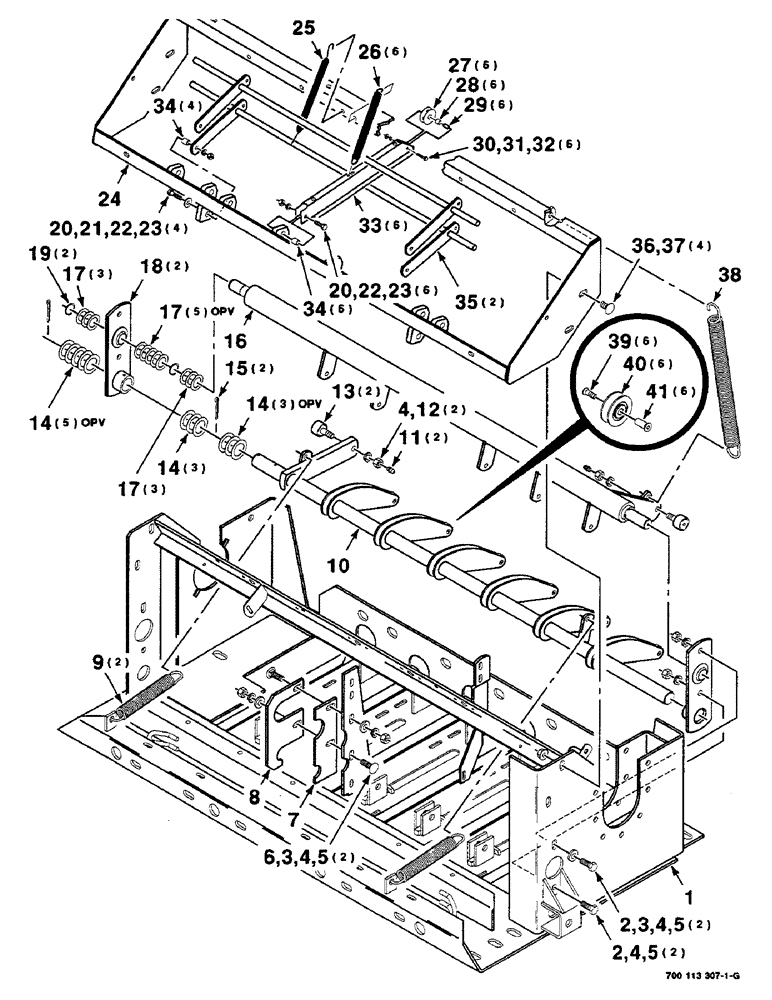 Схема запчастей Case IH 8580 - (06-06) - KNOTTER FRAME ASSEMBLY, PRODUCTION KNOTTER (14) - BALE CHAMBER
