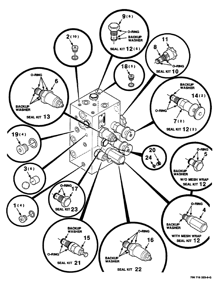 Схема запчастей Case IH RS551 - (8-12) - HYDRAULIC CONTROL VALVE ASSEMBLY, BALE TENSION, 700716323 HYDRAULIC VALVE ASSEMBLY COMPLETE (07) - HYDRAULICS