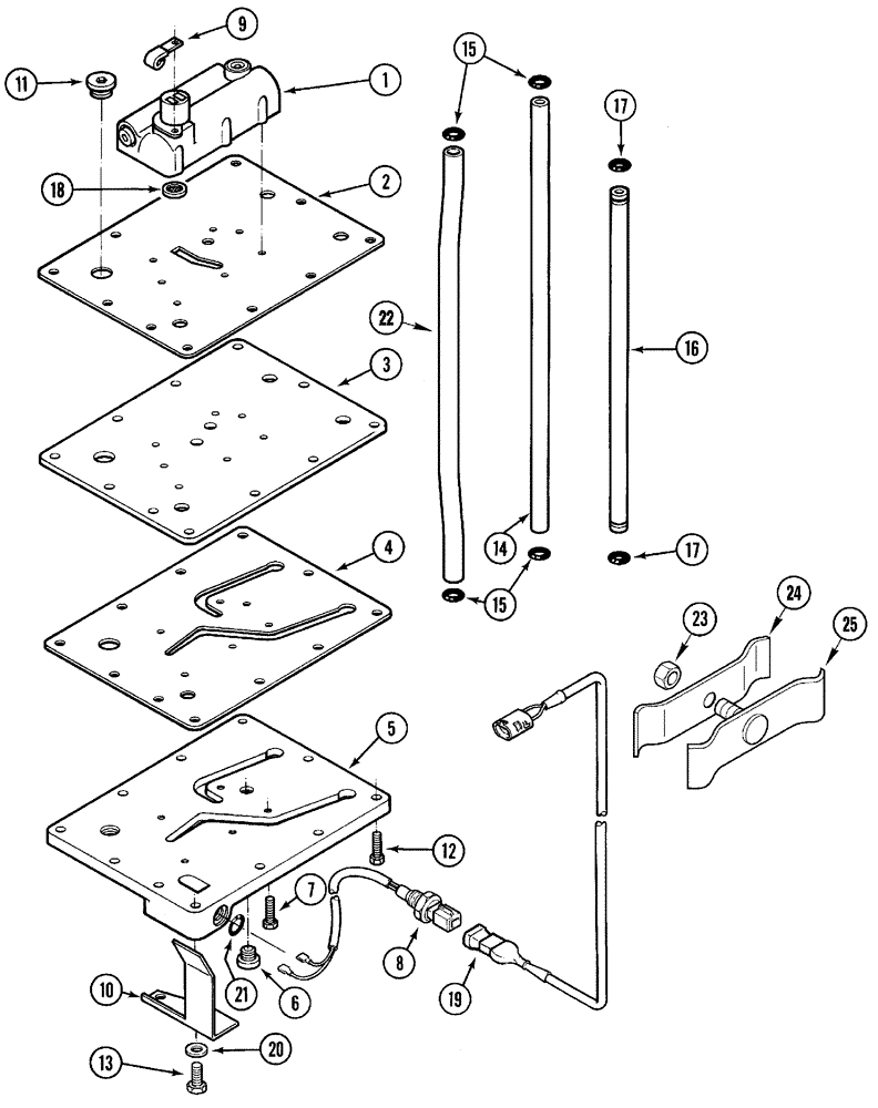 Схема запчастей Case IH C80 - (08-06) - REGULATOR VALVE AND PLATE (08) - HYDRAULICS