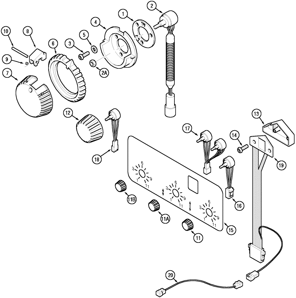 Схема запчастей Case IH MX80C - (04-36) - HITCH - CONTROL, POSITION CONTROL, DRAFT CONTROL (04) - ELECTRICAL SYSTEMS