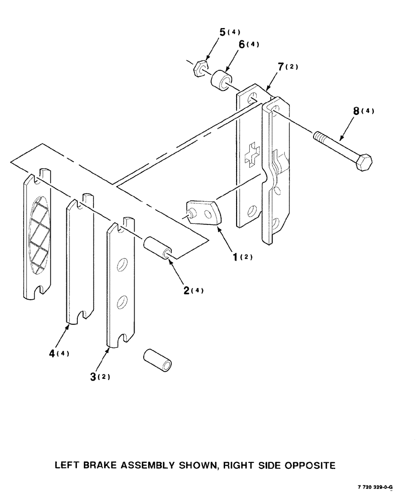Схема запчастей Case IH 8840 - (05-020) - BRAKE ASSEMBLY (33) - BRAKES & CONTROLS