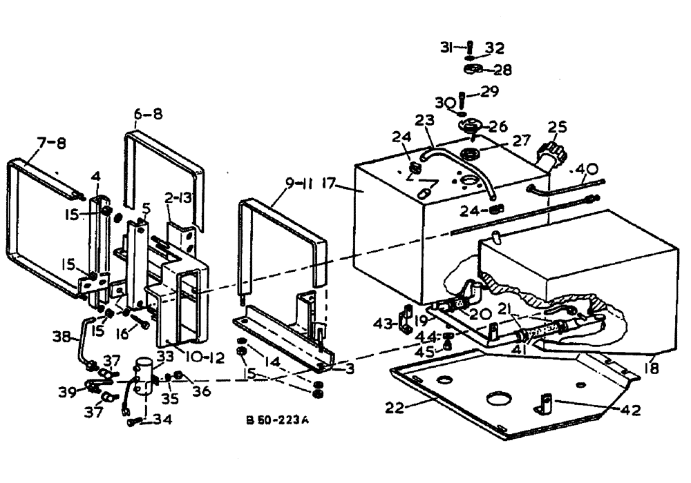 Схема запчастей Case IH 884 - (12-010) - FUEL TANK AND BRACKETS - DE-LUXE CAB Power