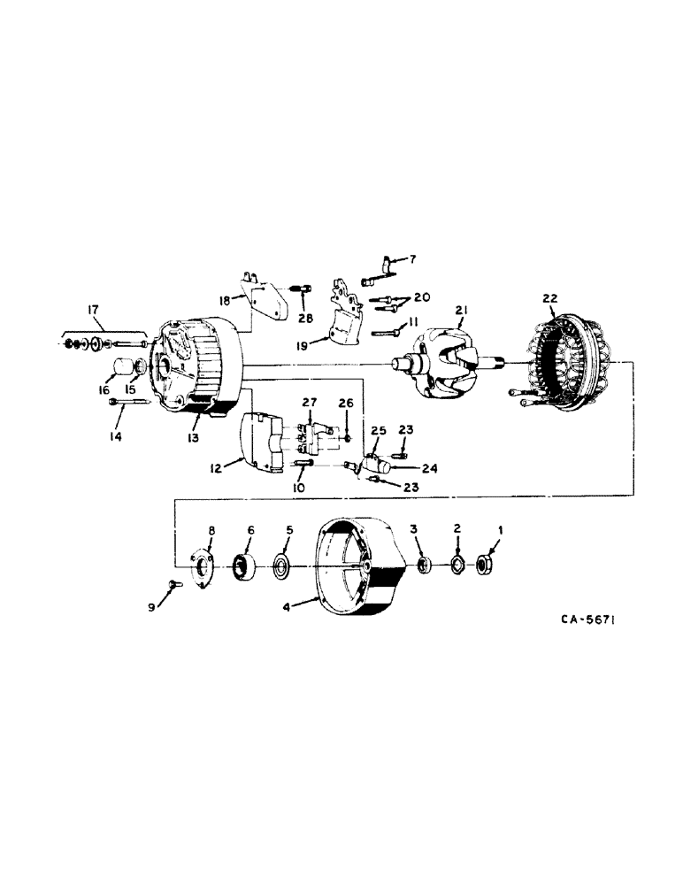 Схема запчастей Case IH 1440 - (08-15) - ELECTRICAL, ALTERNATOR-GENERATOR, W/INTEGRAL SOLID STATE VOLTAGE REGULATOR (06) - ELECTRICAL