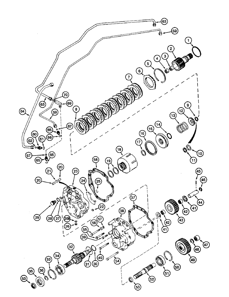 Схема запчастей Case IH 8920 - (6-078) - PTO ASSEMBLY, DUAL SPEED, 540 AND 1000 RPM (06) - POWER TRAIN