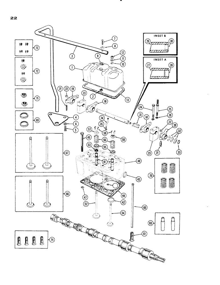 Схема запчастей Case IH 930-SERIES - (022) - CYLINDER HEAD ASSEMBLY, (377) SPARK IGNITION ENGINE (02) - ENGINE
