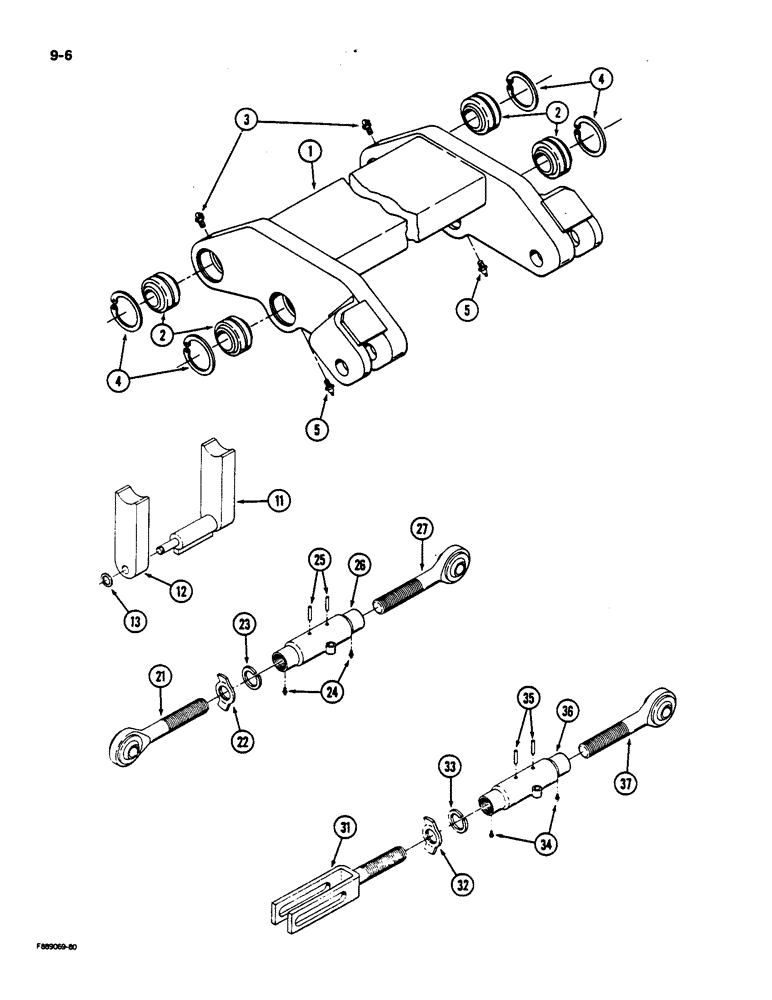 Схема запчастей Case IH 9170 - (9-006) - HITCH COMPONENTS (09) - CHASSIS/ATTACHMENTS