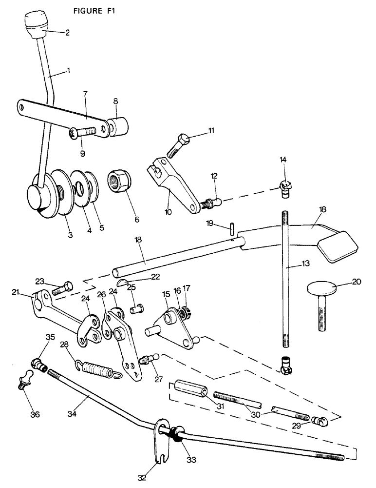 Схема запчастей Case IH 1412 - (F1-1) - ENGINE CONTROLS AND INSTRUMENTS, ENGINE THROTTLE CONTROLS 1410Q,1410SK,1412Q,1412SK Engine Controls & Instruments