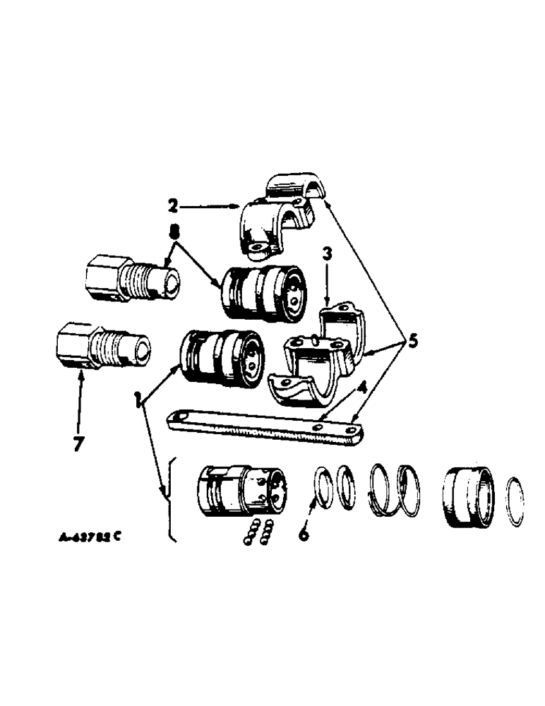 Схема запчастей Case IH 60 - (C-29) - BREAK-AWAY COUPLING, TRACTORS WITH 1/2 IN. PIPE THREAD HYDRAULIC OUTLETS 