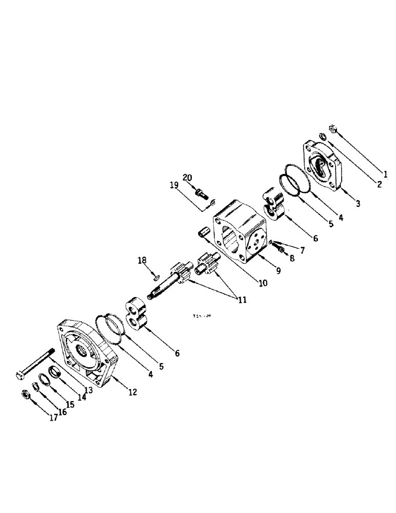 Схема запчастей Case IH 384 - (10-01) - HYDRAULICS, HYDRAULIC PUMP (07) - HYDRAULICS