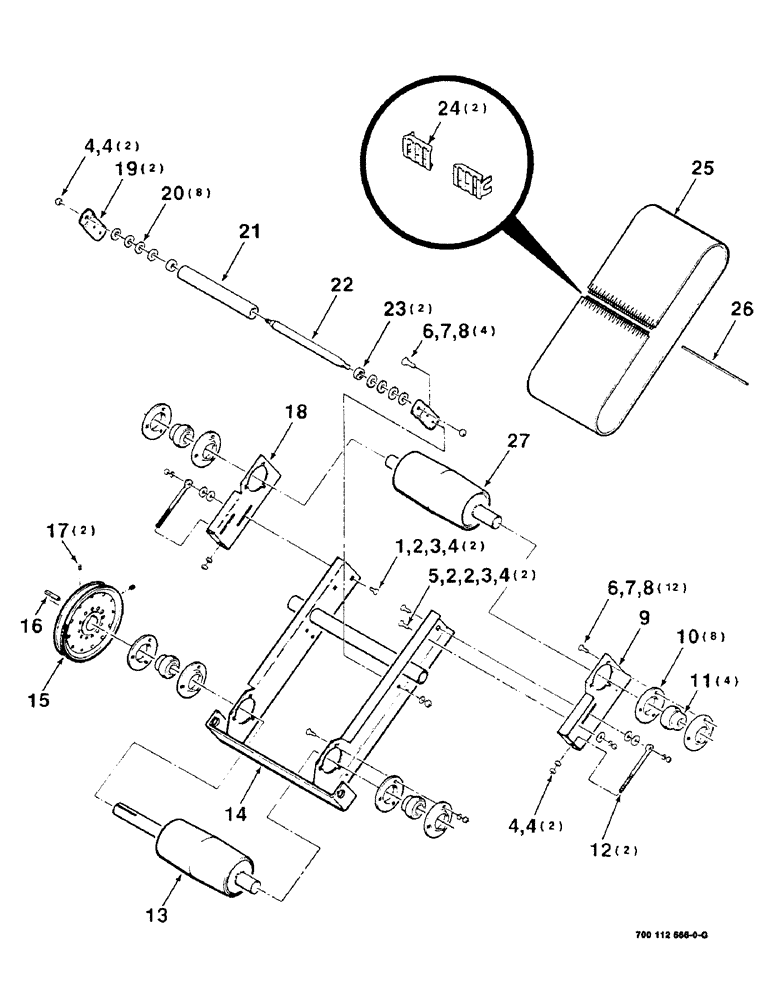 Схема запчастей Case IH 8545 - (9-36) - BALE THROWER CHUTE ASSEMBLY - LOWER Decals & Attachments