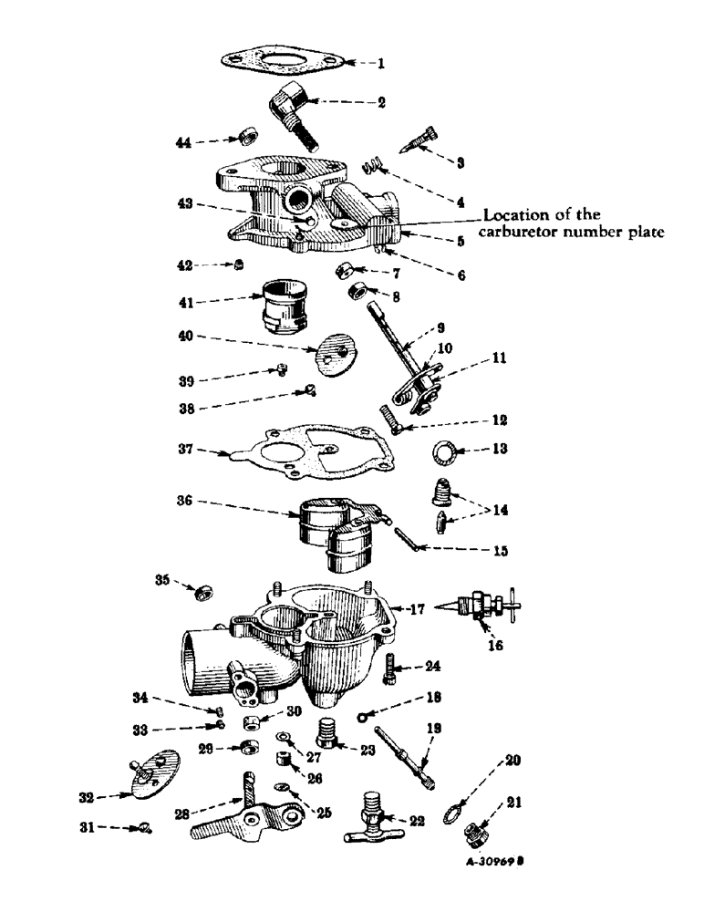 Схема запчастей Case IH 200 - (047) - ENGINE, CARBURETOR, ZENITH 67 X 7 (01) - ENGINE