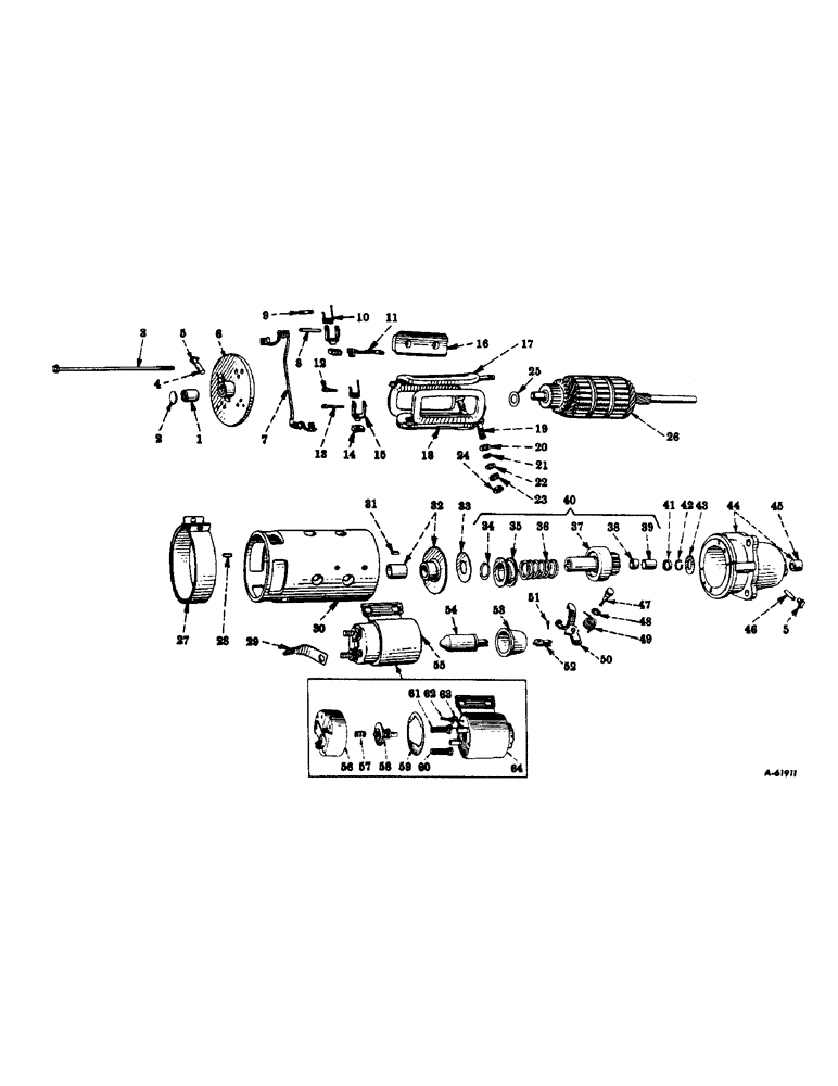 Схема запчастей Case IH 340 - (075) - ELECTRICAL SYSTEM, CRANKING MOTOR, DELCO-REMY, FARMALL 340 DIESEL Lubrication System