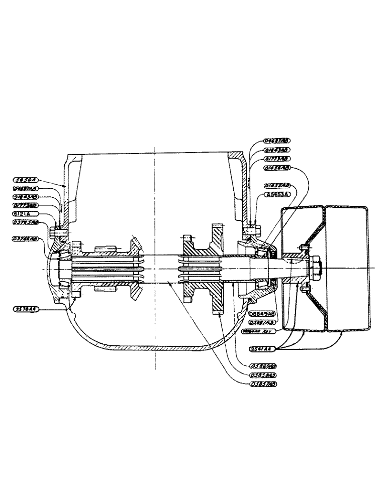Схема запчастей Case IH S-SERIES - (063) - BELT PULLEY SHAFT ASSEMBLY (06) - POWER TRAIN
