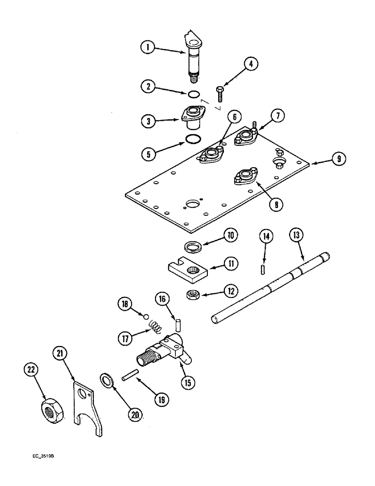Схема запчастей Case IH 4240 - (6-084) - CREEPER SHIFT CONTROL, INTERNAL (06) - POWER TRAIN