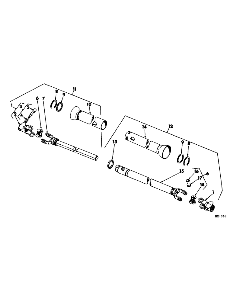 Схема запчастей Case IH 1150 - (O-7) - POWER TAKE OFF UNIVERSAL (1000 RPM) 