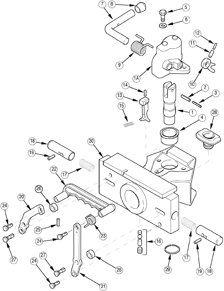 Схема запчастей Case IH CX100 - (09-71) - TRAILER HITCH - AUTOMATIC (09) - CHASSIS/ATTACHMENTS