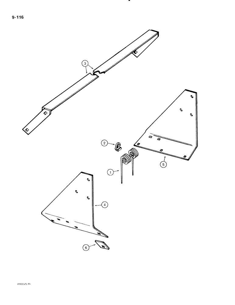 Схема запчастей Case IH 530 - (9-116) - SPRING BAR, MODELS 530, 540 AND 550, BUILT 1972 THROUGH 1976 (06) - POWER TRAIN