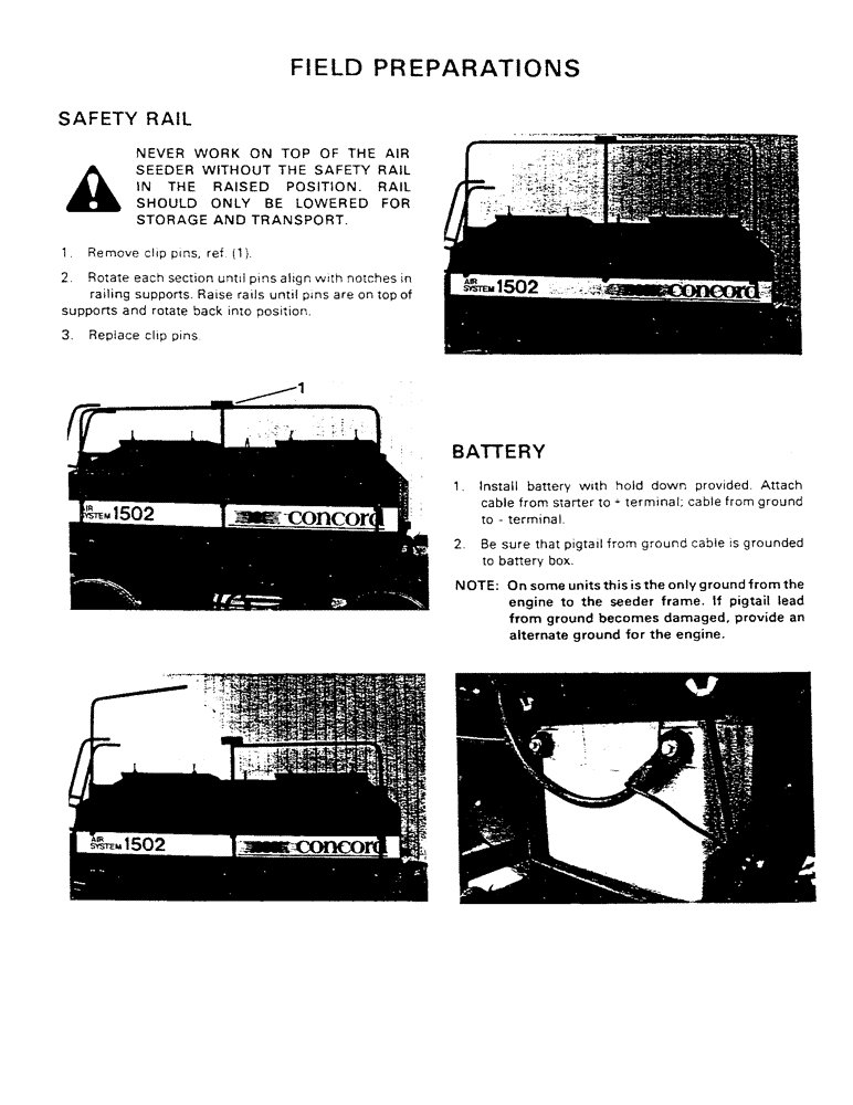 Схема запчастей Case IH AS1502 - (04) - FIELD PREPARATIONS (05) - SERVICE & MAINTENANCE
