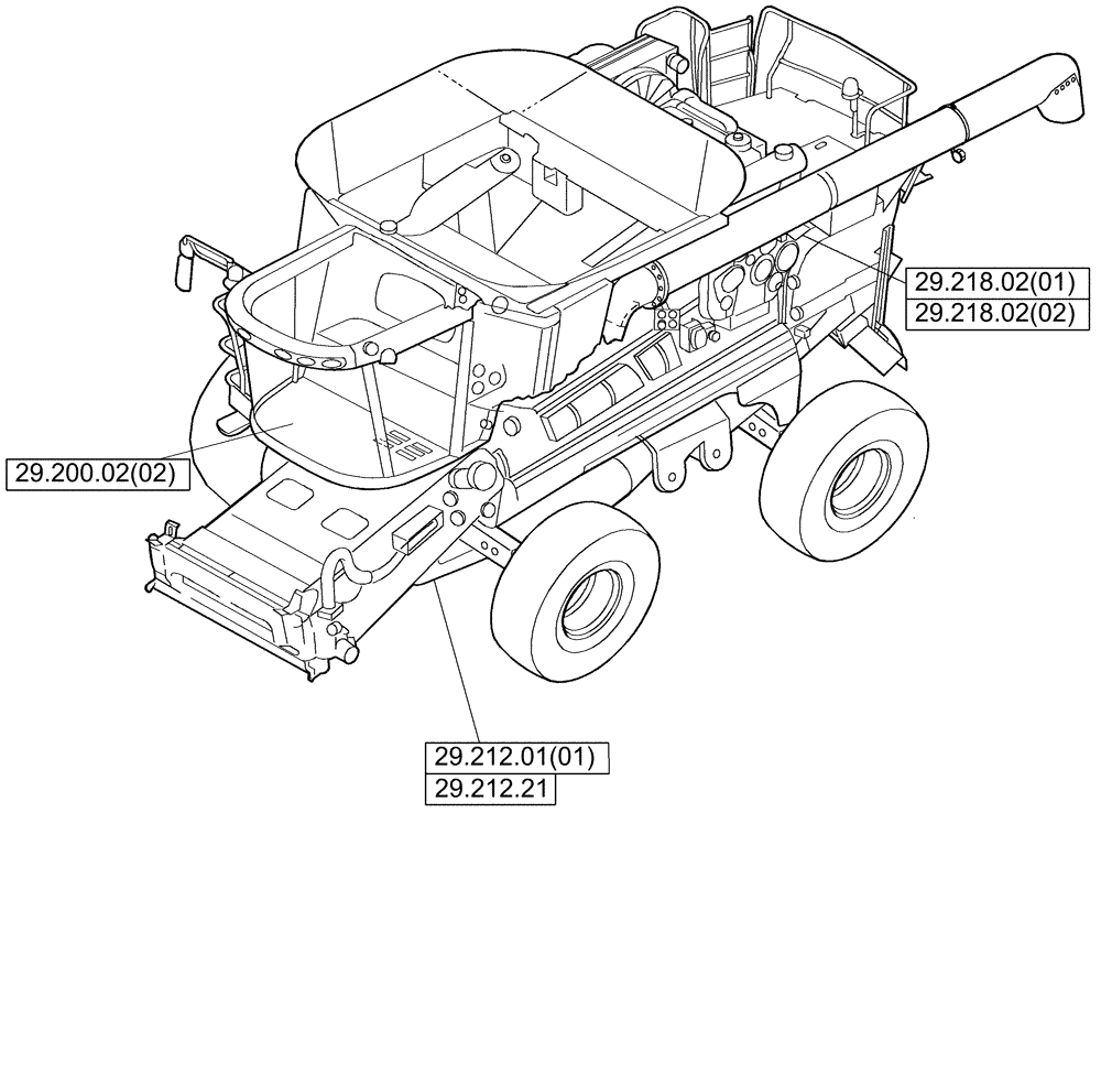 Схема запчастей Case IH 5130 - (29.000.00) - PICTORAL INDEX - HYDROSTATIC TRANSMISSION (29) - HYDROSTATIC DRIVE