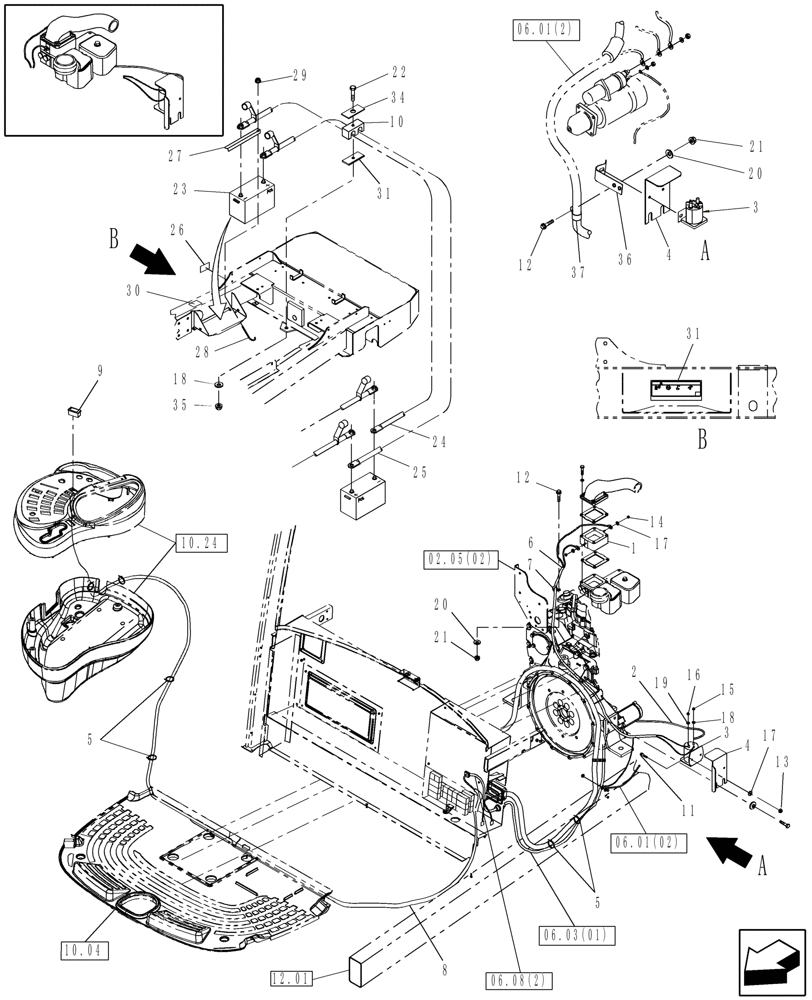 Схема запчастей Case IH WD1903 - (06.13[2]) - COLD START (06) - ELECTRICAL