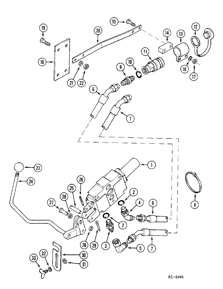 Схема запчастей Case IH 685 - (8-588) - AUXILIARY VALVES "BOSCH" - THIRD BANK (08) - HYDRAULICS