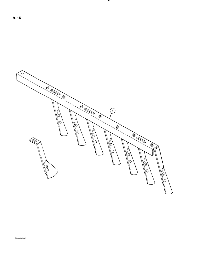 Схема запчастей Case IH 350 - (9-16) - SCRAPERS AND SCRAPER ANGLES (09) - CHASSIS/ATTACHMENTS