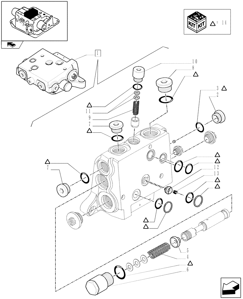 Схема запчастей Case IH PUMA 140 - (1.82.7/ D) - INCOMING SIDE PANEL & RELATED PARTS (07) - HYDRAULIC SYSTEM