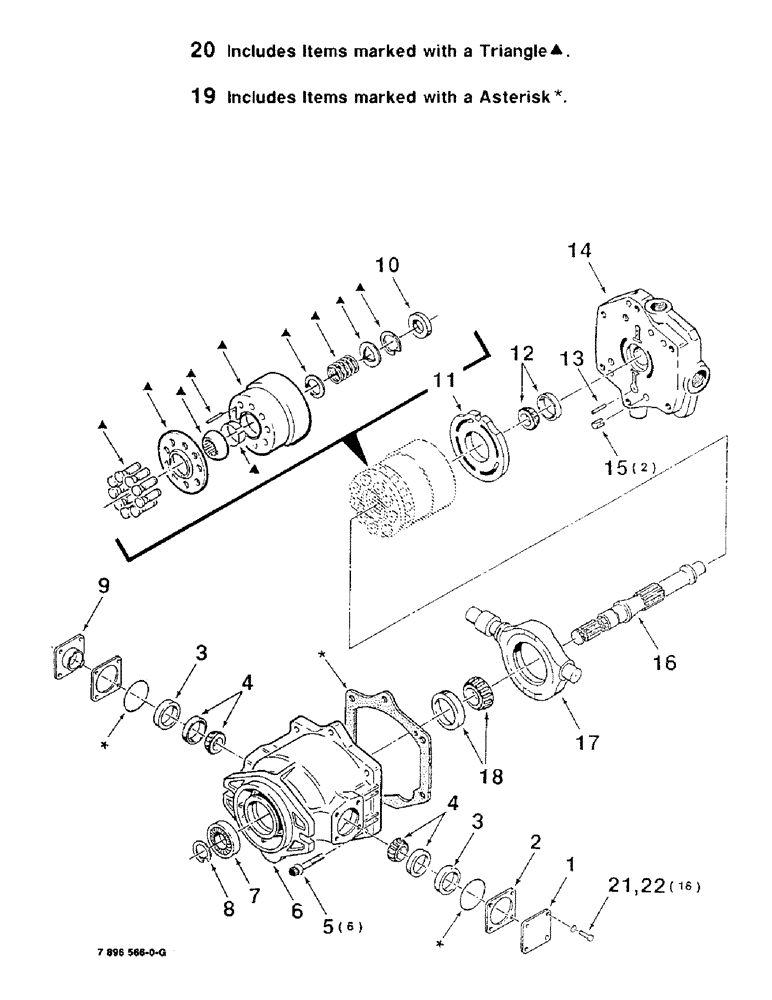 Схема запчастей Case IH 8850 - (08-42) - HYDRAULIC MOTOR ASSEMBLY, HYDROSTATIC TRANSMISSION, 7896566 MOTOR ASSEMBLY COMPLETE (08) - HYDRAULICS