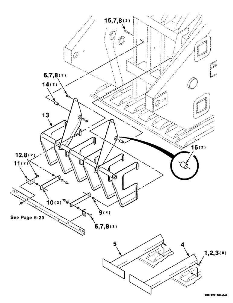 Схема запчастей Case IH 8590 - (05-24) - PLUNGER CLEANER AND SCRAPER ASSEMBLY (13) - FEEDER