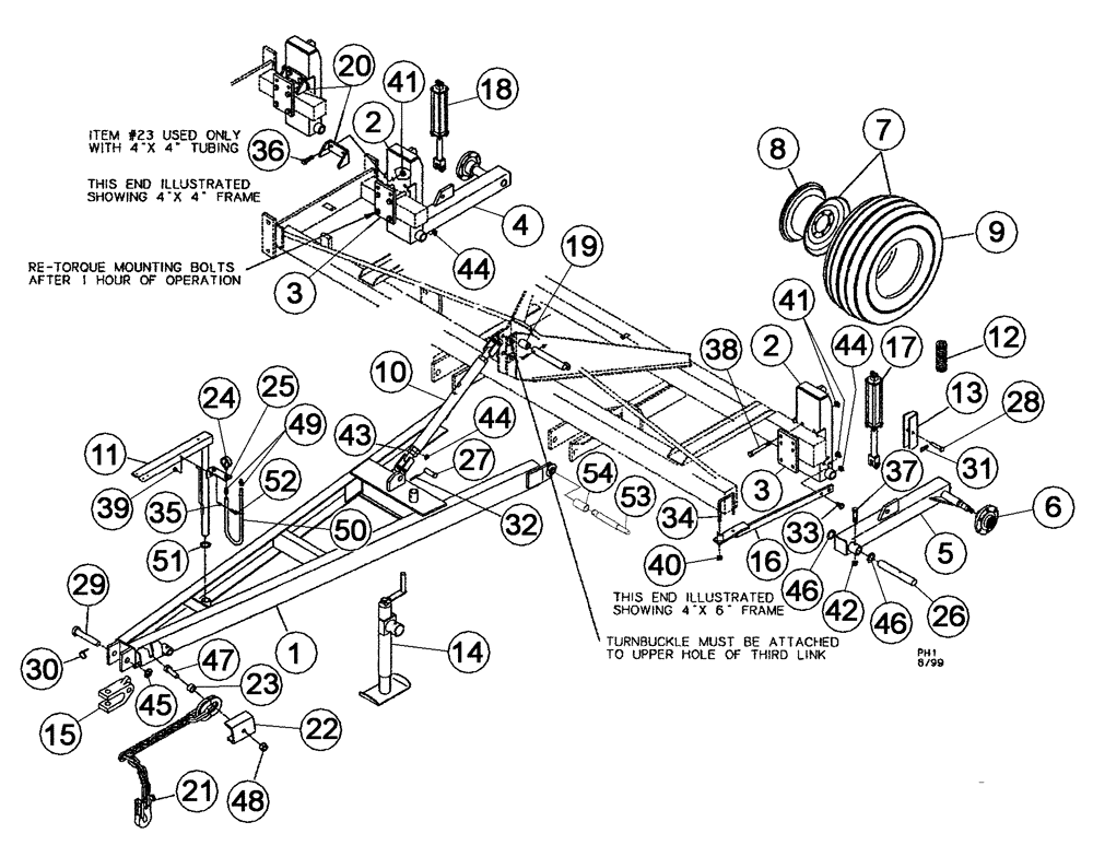 Схема запчастей Case IH NPX5300 - (39.110.04) - PULL HITCH ASSEMBLY (39) - FRAMES AND BALLASTING