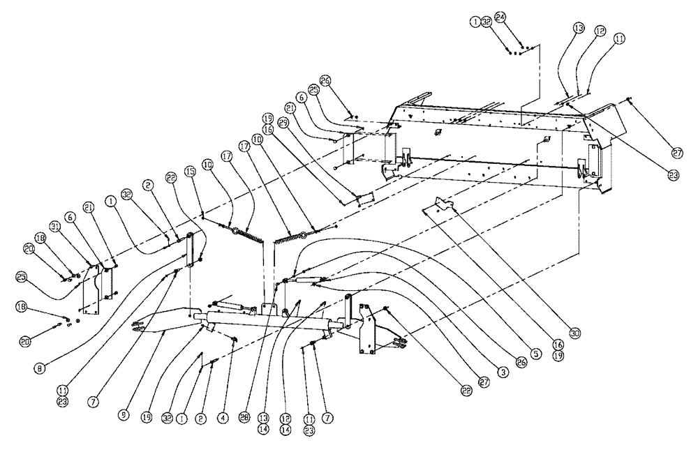 Схема запчастей Case IH 438 - (01-004) - BOOM SWING GROUP Basic Unit