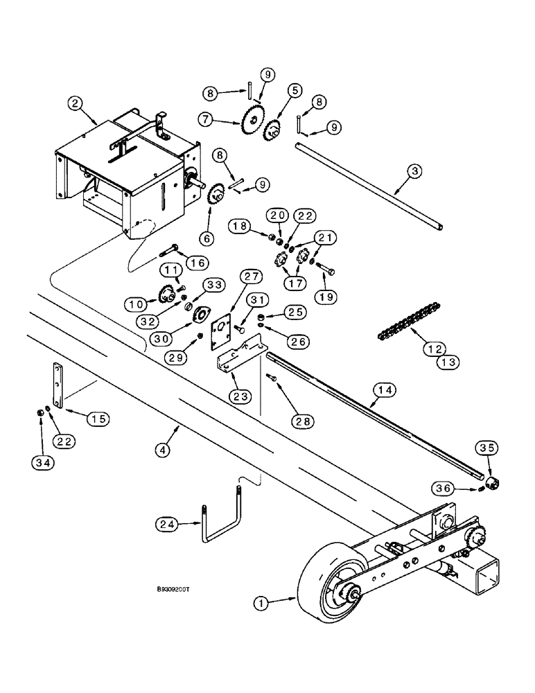 Схема запчастей Case IH 955 - (9B-58) - LIQUID FERTILIZER DRIVE, 8 ROW WIDE AND 12 ROW NARROW - VERTICAL FOLD (09) - CHASSIS/ATTACHMENTS